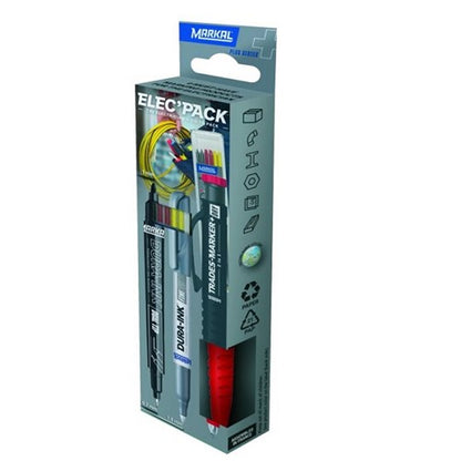 Markal Trades-Marker+ Dry 2-in-1 Electricians Pack