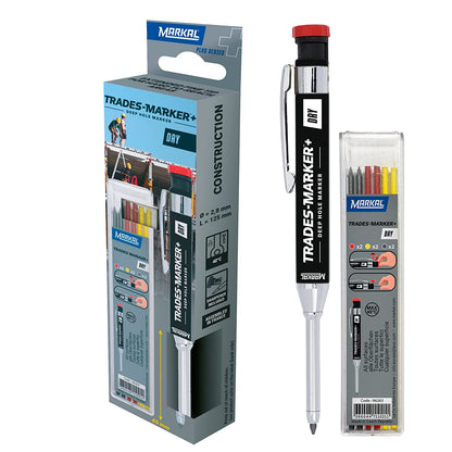 Markal TRADES-MARKER®+ Dry +inc. 6 Refills - Starter Pack