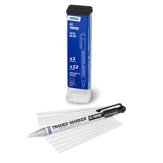 Markal Trades-Marker All Purpose - Trades-Marker & 12 Refills Mini Pack